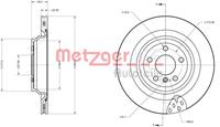 Metzger Bremsscheibe Hinterachse  6110758