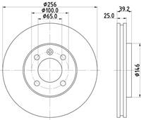 Hella Bremsscheibe Vorderachse  8DD 355 110-621