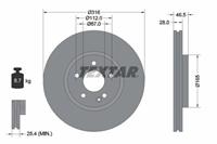 Textar Bremsscheibe Vorderachse  92073100