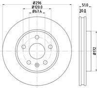 Hella Pagid GmbH Remschijf 8DD355129081