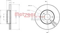 Metzger Bremsscheibe Vorderachse  6110066