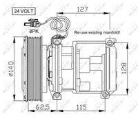 Airconditioning compressor NRF 32662