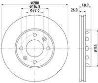 Hella Pagid GmbH Remschijf 54317 8DD355111021