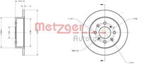 Metzger Bremsscheibe Hinterachse  6110081
