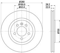 Hella Bremsscheibe Vorderachse  8DD 355 102-741