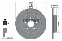 Textar Bremsscheibe Hinterachse  92277503