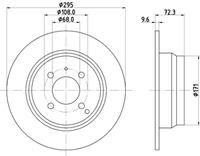 Hella Bremsscheibe Hinterachse  8DD 355 102-911