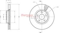 Metzger Bremsscheibe Vorderachse  6110814