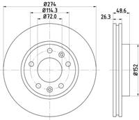 Hella Bremsscheibe Vorderachse  8DD 355 112-771