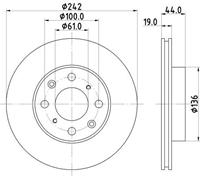 Hella Bremsscheibe Vorderachse  8DD 355 103-101