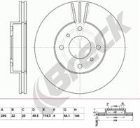 Breck Bremsscheibe Vorderachse  BR 329 VA100