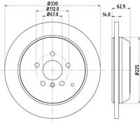 mercedes-benz Remschijf Gecoat 54508PRO