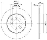 Hella Bremsscheibe Hinterachse  8DD 355 103-511