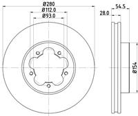 Hella Bremsscheibe Vorderachse  8DD 355 113-261