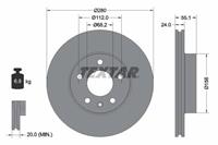 Textar Bremsscheibe Vorderachse  92083803