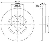 Hella Pagid GmbH Remschijf 54562 8DD355113591