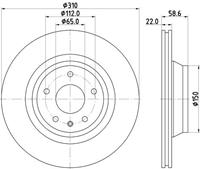 Hella Pagid GmbH Remschijf Gecoat 54606PRO 8DD355113981