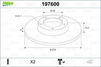 Valeo Bremsscheibe Hinterachse  197600