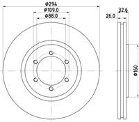 Hella Bremsscheibe Vorderachse  8DD 355 114-121