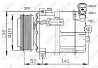 NRF Kompressor, Klimaanlage  32312