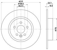 Hella Remschijf 8dd 8DD355131851