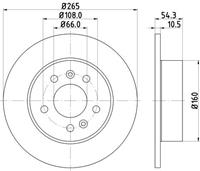 Hella Pagid GmbH Remschijf 50251 8DD355106441