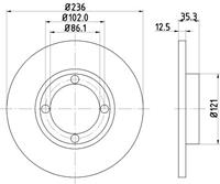 Hella Bremsscheibe Vorderachse  8DD 355 107-011