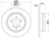 Hella Bremsscheibe Hinterachse  8DD 355 107-261