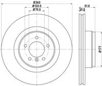 Hella Bremsscheibe Vorderachse  8DD 355 115-611