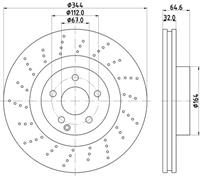 Hella Pagid GmbH Remschijf Gecoat 55246PRO 8DD355116951