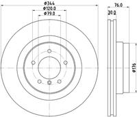 Hella Pagid GmbH Remschijf Gecoat 54851PRO 8DD355115961