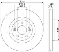 Hella Bremsscheibe Vorderachse  8DD 355 116-731