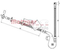 Metzger Bremsschlauch  4110809