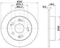 Hella Bremsscheibe Hinterachse  8DD 355 110-311