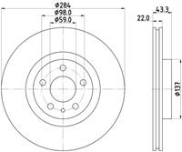 Hella Pagid GmbH Remschijf 8DD355118411