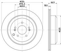 Hella Bremsscheibe Hinterachse  8DD 355 118-531