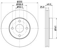 Hella Pagid GmbH Remschijf Gecoat 54258PRO 8DD355118621