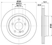 Hella Bremsscheibe Hinterachse  8DD 355 118-941