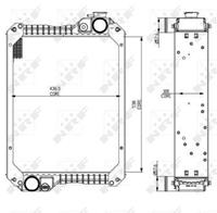 Radiator, motorkoeling NRF 54070