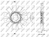 Ventilatorwiel, motorkoeling NRF 49860