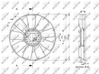 Ventilatorwiel, motorkoeling NRF 49865