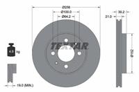 Textar Bremsscheibe Vorderachse  92165900