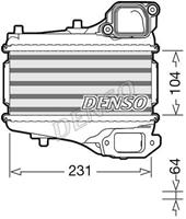 Denso Intercooler, inlaatluchtkoeler DIT40001
