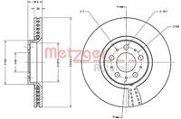 Metzger Bremsscheibe Vorderachse  6110521