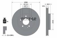 Textar Bremsscheibe Vorderachse  92105903