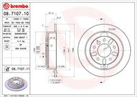 Brembo Bremsscheibe Hinterachse  08.7107.10