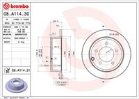 Brembo Bremsscheibe Hinterachse  08.A114.30