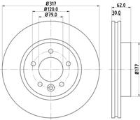 Hella Bremsscheibe Vorderachse  8DD 355 118-641