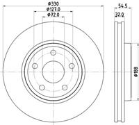 Hella Pagid GmbH Remschijf 8DD355122681