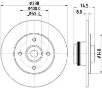 Hella Pagid GmbH Remschijf 8DD355123431